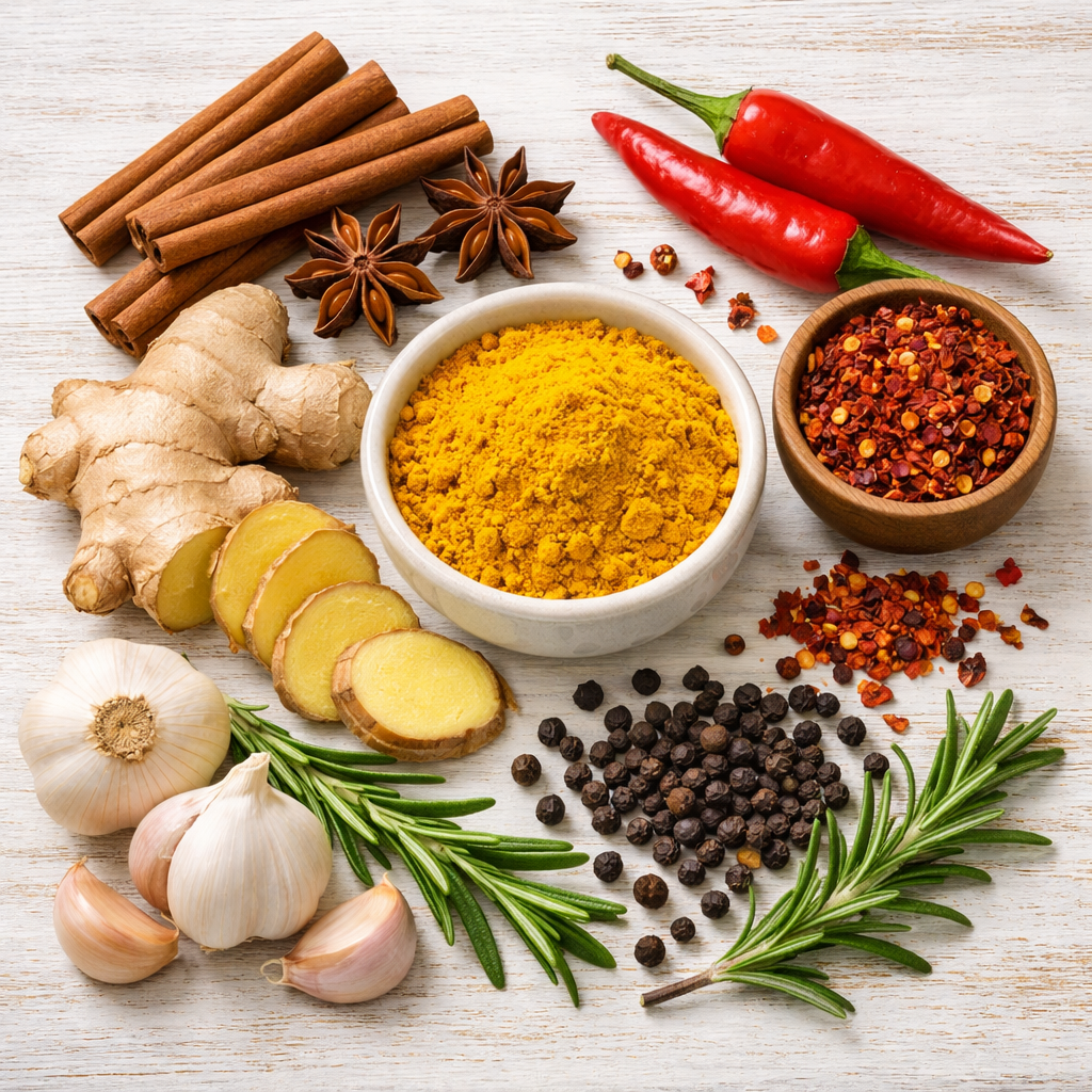 Entzündungshemmende Gewürze